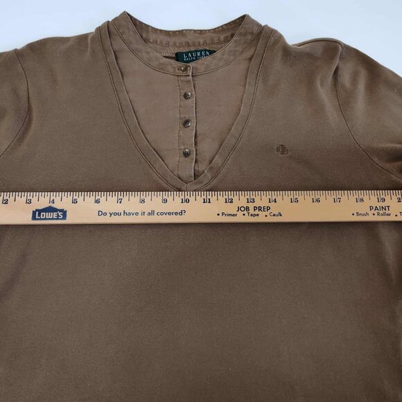 Lauren Ralph Lauren, 3 quarter sleeve, Brown top, size XL - Picture 11 of 11
